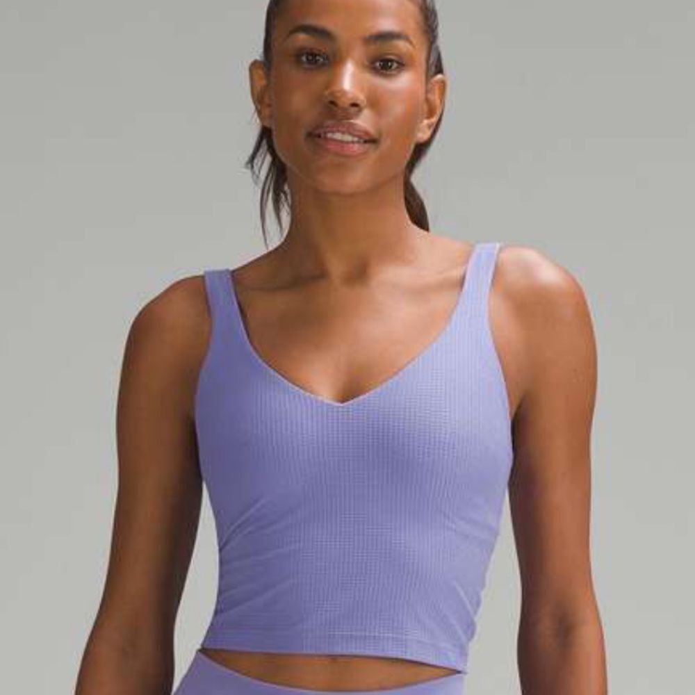 lululemon athletica Lavender Ribbed V-Neck Crop Tank 6